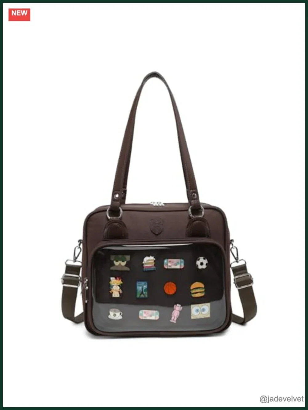 Large Ita Crossbody Backpack with Pins Display Window